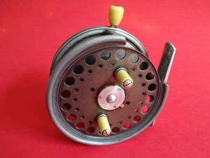 A NICE VINTAGE 4" HARDY SILEX NO 2 BAIT CASTING CENTREPIN FISHING REEL C.1920 - Picture 1 of 15