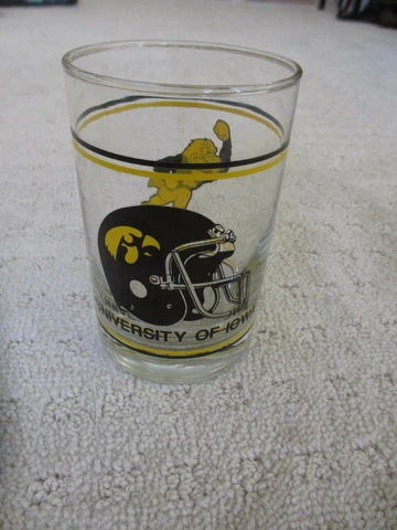 University Of Iowa Drinking Glasse Iowa Hawkeyes 4 3/4" Cover