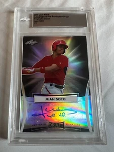 2017 Leaf Metal Draft Juan Soto Prismatic Black Proof RC Auto SSP Autograph 1/1 - Picture 1 of 1