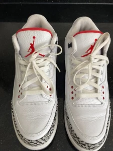 2013 NIKE AIR JORDAN 3 RETRO 88 UK8.5 EU 42.5 WHITE CEMENT III BRED 1 4 - Picture 1 of 6