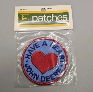 Have a Heart - Parche vintage 1972 John Deere EE. UU. azul y rojo - Imagen 1 de 3