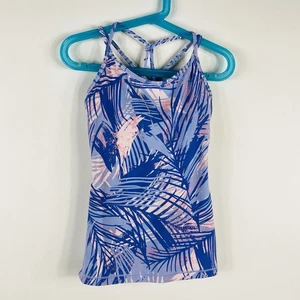 Camiseta sin mangas Ivivva By Lululemon para niñas talla 8 estampada Tranquil Spirit azul rosa - Imagen 1 de 5