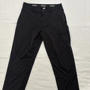 Hurley Jet Set Tech Pants Mens 36x30 Black Slim Fit - Picture 1 of 5
