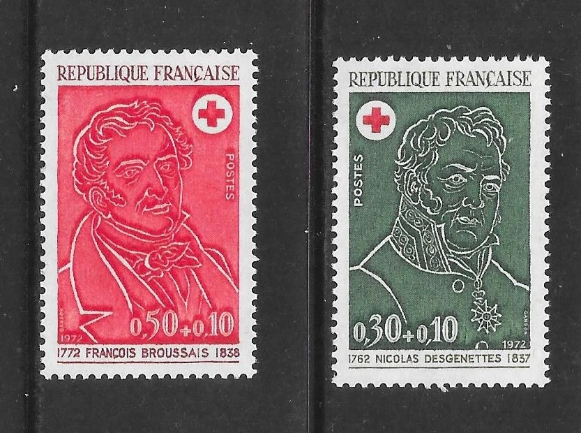 France 1972 Red Cross Fund pair vf MINT never hinged SG 1979 - 1980 - Image 1 of 1