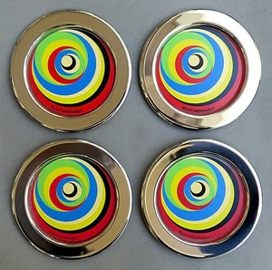 Ritxenhoff Table Dance Coasters Klaus Meinhardt Colorful Stainless Steel In Box - Picture 1 of 3