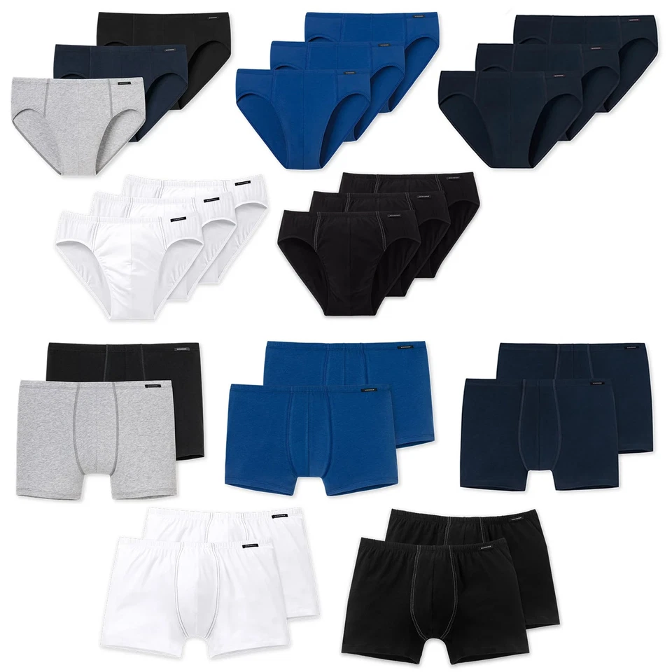 SCHIESSER Mutande Da Uomo - Cotton Essentials, Basic, Stretch, Pacco Vantaggi... - Immagine 1 di 1