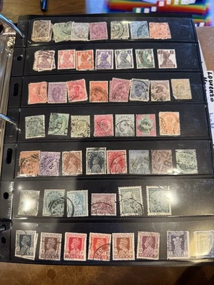 India Indian stamps from duplicate collection;... FREE SHIPPING 1800's- 1960 - Image 1 of 3