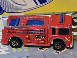 HOT WHEELS Camion Vintage 1976 Mattel Fire Eater 51 Motore Scala Rossa Auto Diecast - Foto 1 di 5
