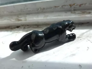 Natürliche Original A Jadeit Tinte Jade schwarz Leopard Dekoration Statue oder Anhänger - Bild 1 von 11