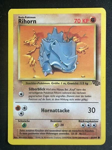 German Pokemon TCG 61/64 Rhyhorn Rihorn Unlimited Jungle Common LP - Picture 1 of 2