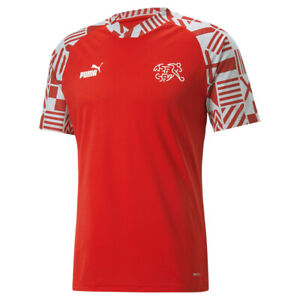 Puma Sfv Prematch Crew Neck Short Sleeve Soccer Jersey Mens Red  76741601