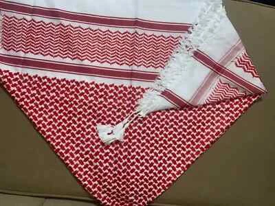 Keffiyeh Bufanda Palestina Shemagh Original Árabe Kufiya Bufanda Roja Foto 1 de 3