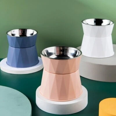 Edelstahl Hund Katze Tierfutter Wasser Feeder Futternapf Erhöhter Napfständer - Bild 1 von 4
