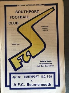 Southport v Bournemouth(Division 4 76/7) 22/4/77 Southport last season in league - Picture 1 of 2