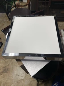 Ceiling Mount Square Light Fixture, Chrome Finish 12x12 - Picture 1 of 2