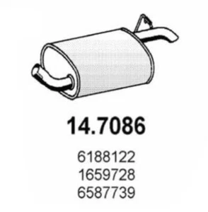 MARMITTA TERMINALE per FORD FIESTA III GFJ 1.4 dal 03/1989 al 12/1995 71cv 52kw - Imagen 1 de 1
