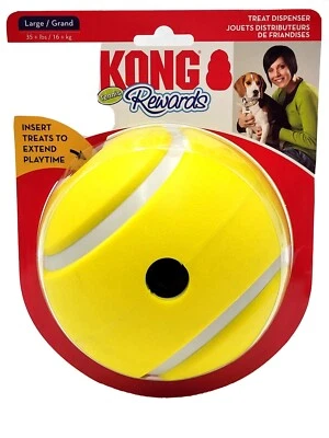 KONG Tennis Rewards Ball LARGE Treat Dispensing Dog Puzzle Toy 5.5 Inch - Image 1 of 4