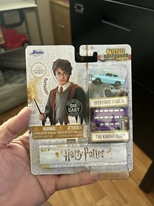 NIP Nano Hollywood Rides Harry Potter 1959 FORD ANGLIA & THE KNIGHT BUS Diecast - Picture 1 of 3