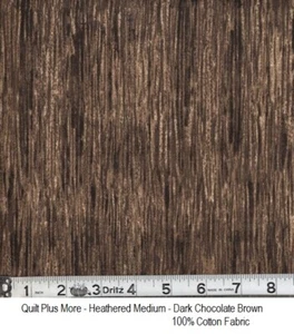 Medium - Dark Chocolate Brown Heather Print 100% Cotton Fabric by the 1/4 yard - Picture 1 of 1