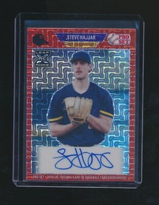 STEVE HAJJAR 2021 LEAF PRO SET RED PATTERN SIGNATURES RC AUTO