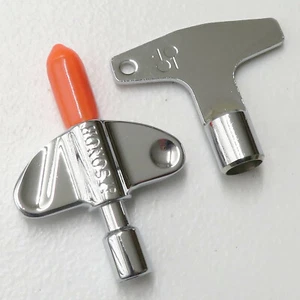 NEW Set SONOR DRUM TUNING KEY Lot: 1 PROTEAN (SQUARE) & 1 KEY for SLOTTED HEADS - Picture 1 of 1