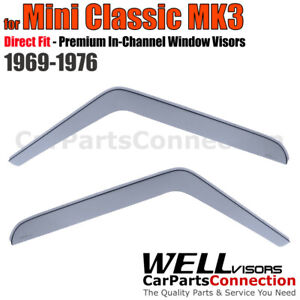 Wellvisors In-channel Window Visors 2Pcs For Mini Classic MK3 1969-1976 2 Doors