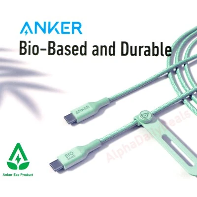 NEW Anker 140W USB-C Cable 10ft Long Nylon Braided for iPhone 16 15 Mac Laptop - Image 1 of 3