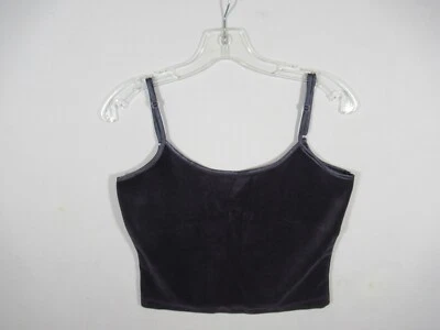 Vintage Y2K Victoria's Secret Velvet Cropped Camisole Tank Top Women S Purple - Image 1 of 4