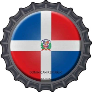 Insegna Alluminio Tappo Bottiglia 12" Metallo Novità Repubblica Dominicana - Foto 1 di 1