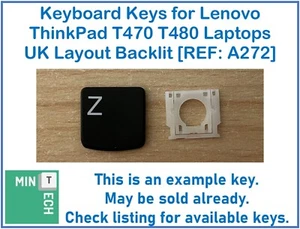 Keyboard Keys for Lenovo ThinkPad T470 T480 Laptops UK Backlit [REF: A272] - Picture 1 of 8