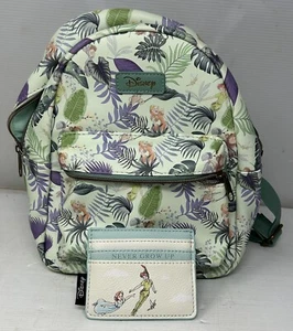 Loungefly Disney Peter Pan Lost Boys Tropical Mini  Backpack & Wallet - Picture 1 of 5