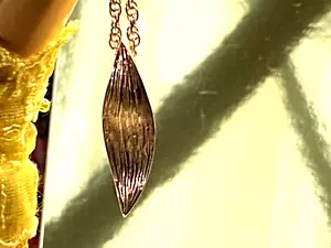 Vintage Sterling Silver Pendant Necklace 925 Leaf Design 7.25g - Picture 1 of 6