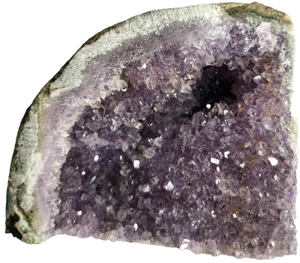 AMETHYSTDRUSE NATUR AMETHYST FEINE KRISTALLE EDELSTEIN GEODE BERGKRISTALL QUARZ - Bild 1 von 3