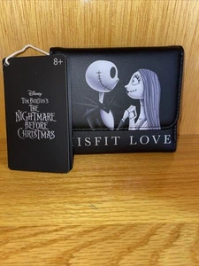 New Loungefly Nightmare Before Christmas Jack & Sally Misfit Love Wallet ! - Picture 1 of 4