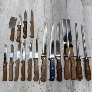 Vintage Knives Stainless Steel Taiwan Set Of 17 - Picture 1 of 10