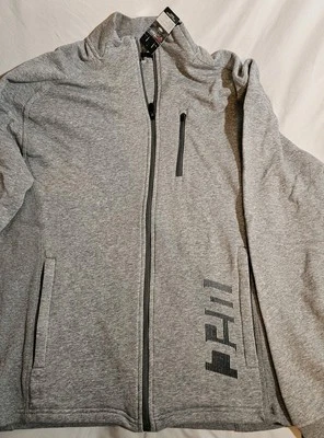 UFC Manga Larga Cremallera Completa Cuello De Pie Dobladillo Recto Gris Jaspeado Talla MED Foto 1 de 4