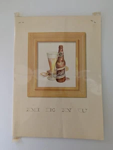 1950s Crescent Beach Hotel Menu Greece NY Schlitz Beer Advertising Rochester - Picture 1 of 5