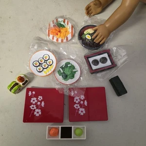 American Girl Doll Sushi Food Set w/ Plates 18" Dolls Restaurant Asian Dishes - Picture 1 of 4