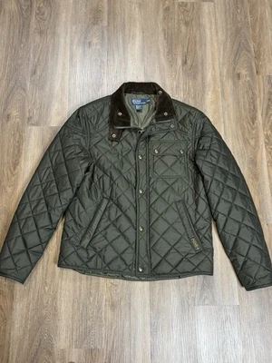Chaqueta Polo Ralph Lauren The Beaton Para Hombre Mediana Verde Acolchada Cuello Pana Foto 1 de 4