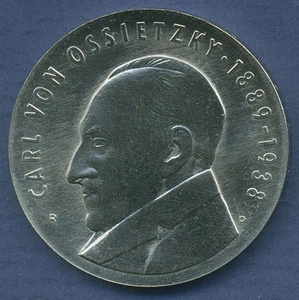 DDR 5 Mark 1989 Carl von Ossietzky, J 1628 st (m3822) - Bild 1 von 2