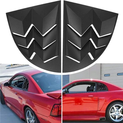 Para Ford Mustang 1999-2004 ABS Negro Ventana Lateral Persianas Cuchara Cubierta Ventilación 2 Piezas Foto 1 de 4