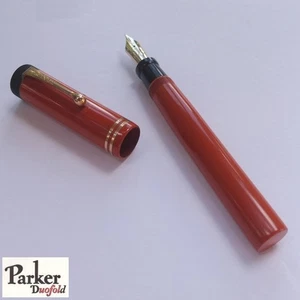 PARKER Duofold Sr. rare factory custom eyedropper-fill fountain pen, 1928—superb - Picture 1 of 12