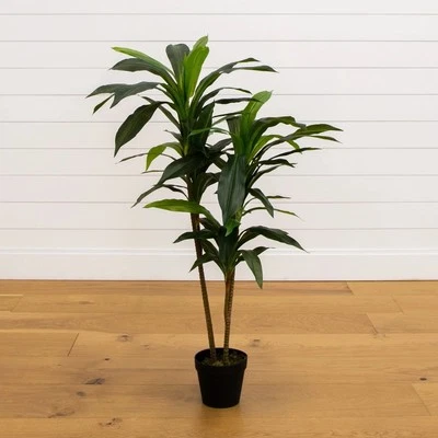 4’ Dracaena Artifical Plant w/75 Lvs Home Decor (Real Touch). Retail $89 - Image 1 of 4