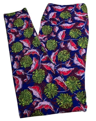 Leggings LuLaRoe TC Alto Curvilíneo Floral PÚRPURA ROSA Colorido MAMÁ Moderno Envío RÁPIDO Foto 1 de 4