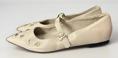 Karl Lagerfeld Paris VEYDA Mary Jane Pisos 8M Oro Crema KARL Choupette Cat Foto 1 de 4