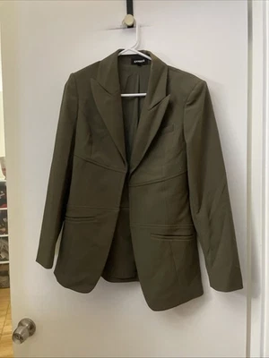 Chaqueta Express Mujer Verde Manga Larga Blanca Talla 8 Foto 1 de 4