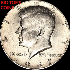 1967 KENNEDY HALF DOLLAR, 40 % SILVER, BEAUTIFUL RARE COIN, FAST SHIPPING - Picture 1 of 2