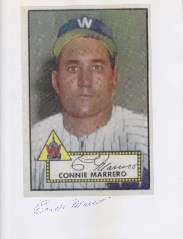 Connie Marrero d.2014 Signed Autographed 8.5x11 Photo Washington Senators Cuba - Image 1 of 1