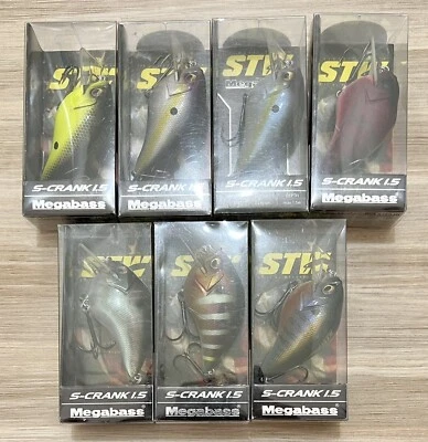 Megabass (Lot Of 7) S-Crank 1.5 Square-bills, Bass, Free Shipping! NWT! - Image 1 of 4