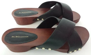 NEW BROWN AND BLACK OPEN TOE SANDAL BCB GENERATION WOMEN'S COMFORT SHOES SIZE 8M - Picture 1 of 7